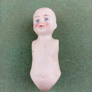 Antique porcelain dollhouse doll, 3.1", 4509, Hertwig & Co, Germany, German Doll - Picture 1 of 7