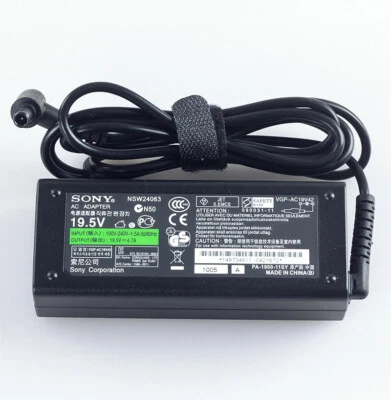 Sony 90W Charger 19.5V 4.7A Power Supply Adapter For Sony VAIO VGP-AC19V42 - Image 1 of 4