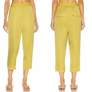 Nili Lotan Rafi High Rise Satin Pants In Kiwi Size XS - Picture 1 of 10