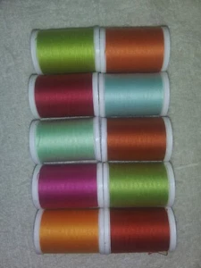 10 ROWAN Mercerized Giza Cotton Thread Lot~Various Colors~X-Long Fiber~200 yd ea - Picture 1 of 5