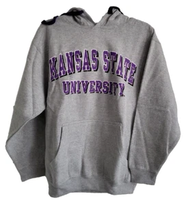 Kansas State University Hoodie Sweatshirt Game Day Fleece Heather Grey S NCAA - Picture 1 of 17