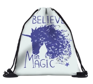 HORSE & WESTERN GIFTS ACCESSORIES FANTASY BELIEVE IN MAGIC UNICORN BACKPACK BAG - Picture 1 of 2