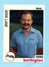 1990 Minor League Cards  #29 Gene Lane  - Burlington Braves