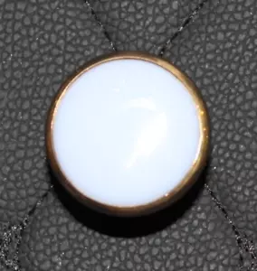 Lote de 6 perillas de gabinete de cajón redondo de 1" de latón con perillas de porcelana de colección - Imagen 1 de 7