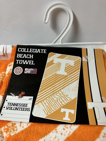 Licensed University Of Tennessee Volunteers Beac Towel New With Tags Cover
