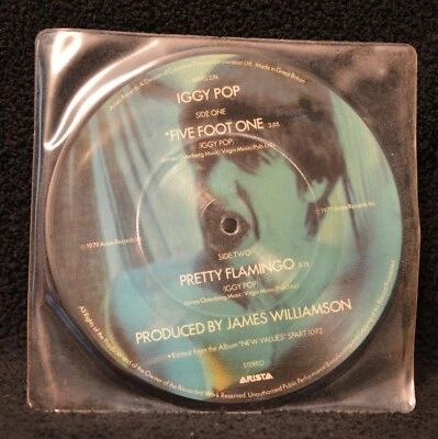 Iggy Pop – Five Foot One / Pretty Flamingo  7" picture disc. NEVER PLAYED - Image 1 of 4