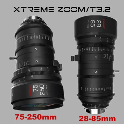 CHIOPT XTREME ZOOM 28-85mm 75-250mm T3.2 Full Frame Cine Lens for PL/EF/E Mount - Image 1 of 4
