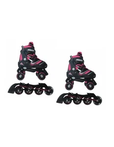 PATTINI A ROTELLE + PATTINI IN LINEA 2IN1 REVERSE lime/rosa. TAGLIE S-M-L - Foto 1 di 2