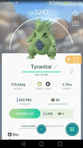 Pokemon Go Tyranitar High CP 3000+ - Bild 1 von 2