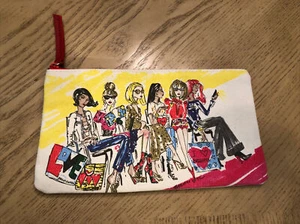 Borsa in tela Brighton 2018 Fashionista borsa cosmetica trucco cerniera polso - Foto 1 di 3