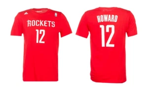 Adidas™ Men's Houston Rockets Dwight Howard #12 Game Time Flat Road T-shirt RED - Picture 1 of 3