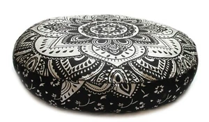 35X6" Round Indian Mandala Floor Pillow Covers Dog Bed Meditation Cushion Cover# - Picture 1 of 2