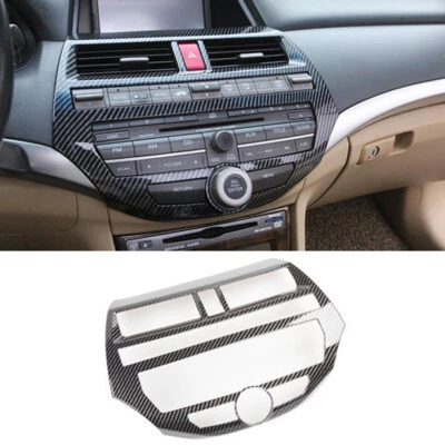 For Honda Accord 2008-2012 Carbon Fiber Color Center Console CD Panel Cover Trim - Image 1 of 4