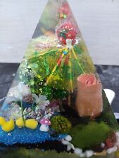 Beautiful , Visually Stunning,Unique Resin One of a Kind Fairy Garden pyramids 