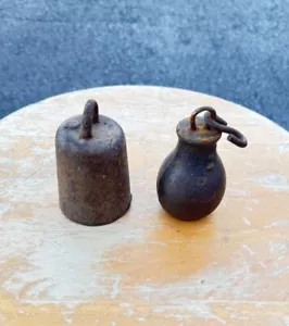 Paar Vintage Eisen Hängewaage Gewichte 2 Pfund - Gewichte siehe Bilder - Bild 1 von 7