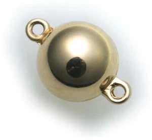 Colgante de perlas oro 585 oro amarillo 10 mm cierre magnético cerradura - Imagen 1 de 2