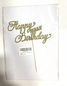 Happy 1/2 Birthday Cake Topper Gold Glitzer - Bild 1 von 1