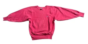 Vintage 90s Champion Reverse Weave Sweatshirt Pink Blank Medium USA Made RARE - Picture 1 of 12