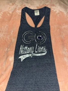 Go Penn State Tank Top Women SZ Sm Twist Racerback Sparkle NEW Shirt Gym - Picture 1 of 4