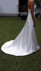 Hochzeitskleid Brautkleid Traumkleid ivory schulterfrei Gr. 34 - Bild 1 von 11