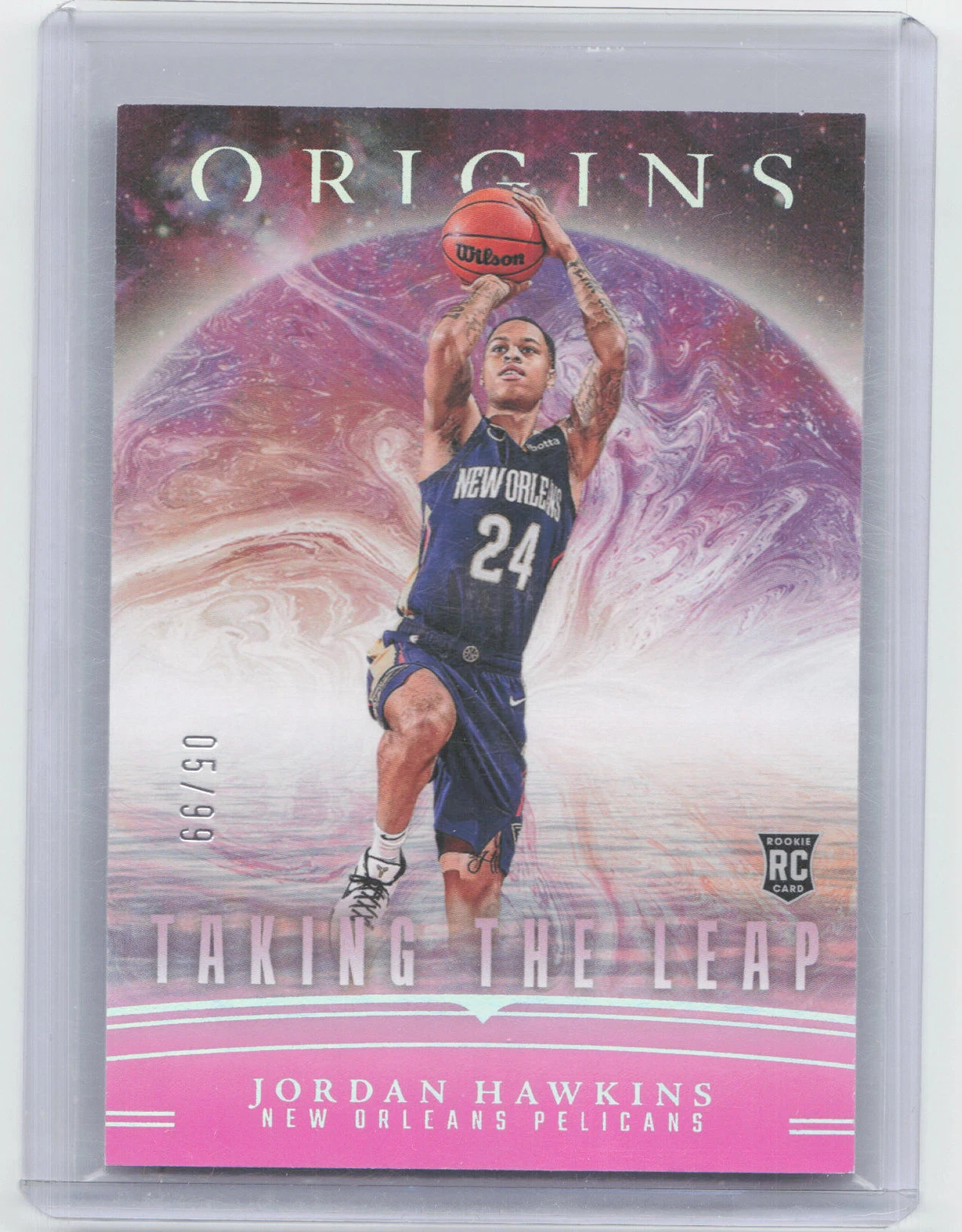 2023-24 Panini Origins #11 Jordan Hawkins Taking the Leap Pink #/99