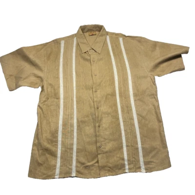 Camisa de boliche vintage Jordan by Claudio Nacci para hombre XL mezcla de lino manga corta Foto 1 de 4