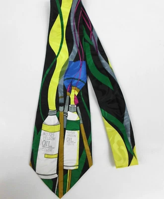 Tubos de pintura al óleo Fratello corbata para hombre arte profesor artista pintor Foto 1 de 3