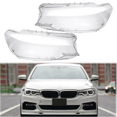 2X Lente de cristal de faros para BMW Serie 5 G30 Sedán G31 Touring 2017-18 - Imagen 1 de 4