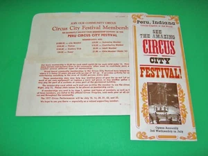 Vintage CIRCUS CITY FESTIVAL! Brochure & Envelope - Picture 1 of 5