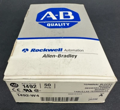 **Bot of 50** Allen Bradley 1492-W4 Terminal Blocks Screw Connection 12-22AWG - Image 1 of 4