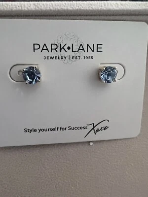 Pendientes/estruelas Park Lane Impression AZUL en montura dorada NUEVO EN CAJA NUEVO CON ETIQUETAS 3 quilates Foto 1 de 4