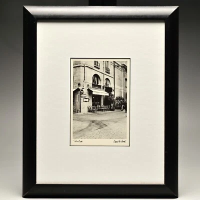 Impresión fotográfica de paisaje urbano CONNIE BEGG original vintage firmada Paris Café Europa Foto 1 de 4