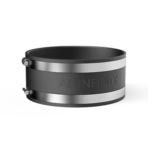 Noise Reduction Clamp, 6-Inch Rubber Duct Coupler with Stainless Steel Clamps - Picture 1 of 6