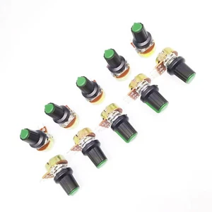 US Stock 10 Units 1M B1M OHM Linear Taper Rotary Potentiometer POT  Green Knob - Picture 1 of 15