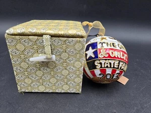 Kitty Keller Ornament Cloisonné 24K Gold Plated Texas State Fair 2013 Western - Picture 1 of 13