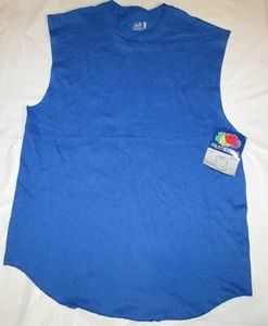 Men Muscle Shooter T-Shirt Medium Royal Color Fruit of The Loom 100 % Cotton Gym - Picture 1 of 2