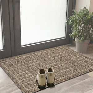 Indoor Door Mat Front Back Door Rug Non-Slip Doormat 20x31.5 Pattern 2/Brown - Picture 1 of 7