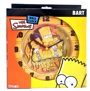 Rare 2005 Simpsons Bart Wall Clock – Skateboard Theme – Collectible Home Decor - Bild 1 von 8
