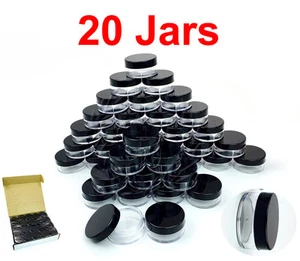 20 Packs 10 Gram/10ML High Quality Makeup Cream Cosmetic Sample Jar Containers - Picture 1 of 5