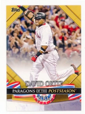 E780 DAVID ORTIZ GOLD PARAGONS OF THE POSTSEASON 2022 TOPPS UPDATE 50/75 RED SOX - Image 1 of 2