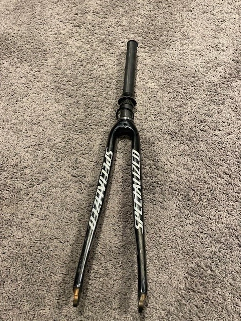 2009 Specialized S works Carbon Tapered Fork 700c 9x100mm QR Matte Black Red - Image 1 of 4