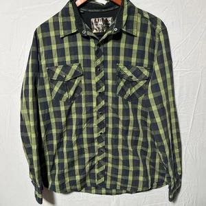 Camisa Realtree Para Hombres Azul Manga Larga Perla A Presión Western a Cuadros Talla L Usada en Excelente Condición - Imagen 1 de 6