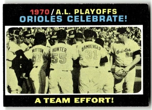 Topps #198 1970 A.L. 1971 Playoffs: ¡Orioles celebran! SET BREAK! - Imagen 1 de 2