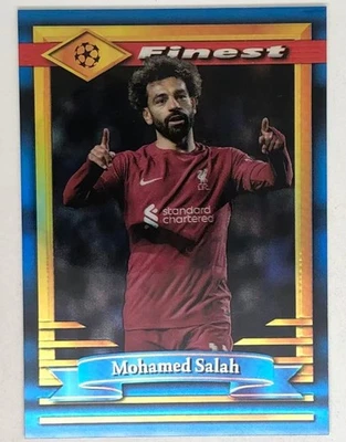 Mohamed Salah 2022-23 Topps Finest UEFA Flashback Finest Moment Blue 46/99 #78 - Image 1 of 2
