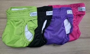 Teamoy 4 Stück waschbare Windeln für weibliche Hunde, wiederverwendbare Windelwickel für weibliche... - Bild 1 von 1