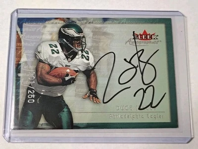 2000 Fleer Tradition Autographics #142 Duce Staley Auto Silver /250 Eagles - Image 1 of 3