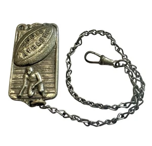 Reloj de Bolsillo Plateado Laddie Atleta Fútbol Llavero Cadena Cinturón Gancho - Imagen 1 de 6