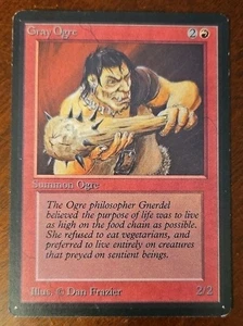 MP Gray Ogre Limited Edition Beta Magic Gathering MtG Dan Frazer LEB Old School - Picture 1 of 2