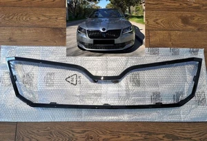 For SKODA SUPERB MK3 Radiator Grill Cover Trim Surrounding Trim Black 2015-2019 - Picture 1 of 2