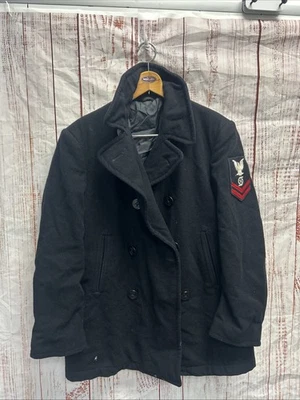 Abrigo de hombre vintage azul marino de Estados Unidos 100 % lana talla 42S Foto 1 de 4